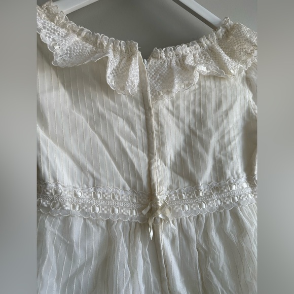 Stunning vintage 70s wedding gown - empire waist regency renaissance style - Picture 10 of 10